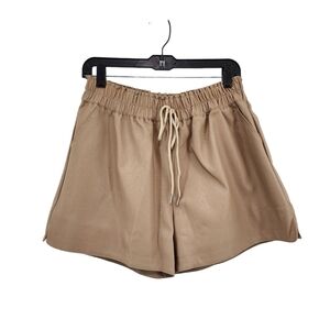 Sweet Generis Women's Plus Size Faux Leather Casual Shorts - 2X